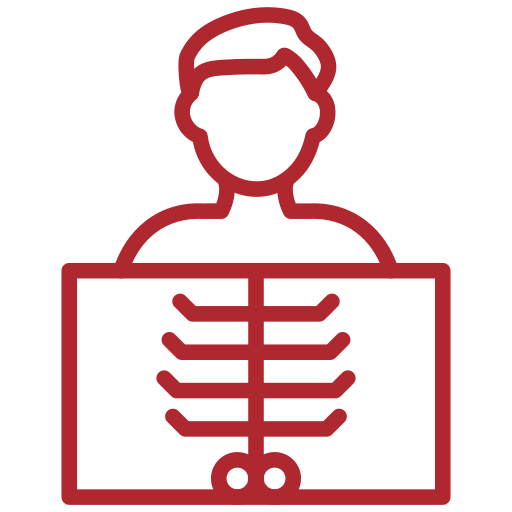 Nuestros equipos sirven para hacer estudios del tórax.