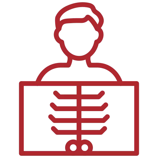 Nuestros equipos sirven para hacer estudios del tórax.