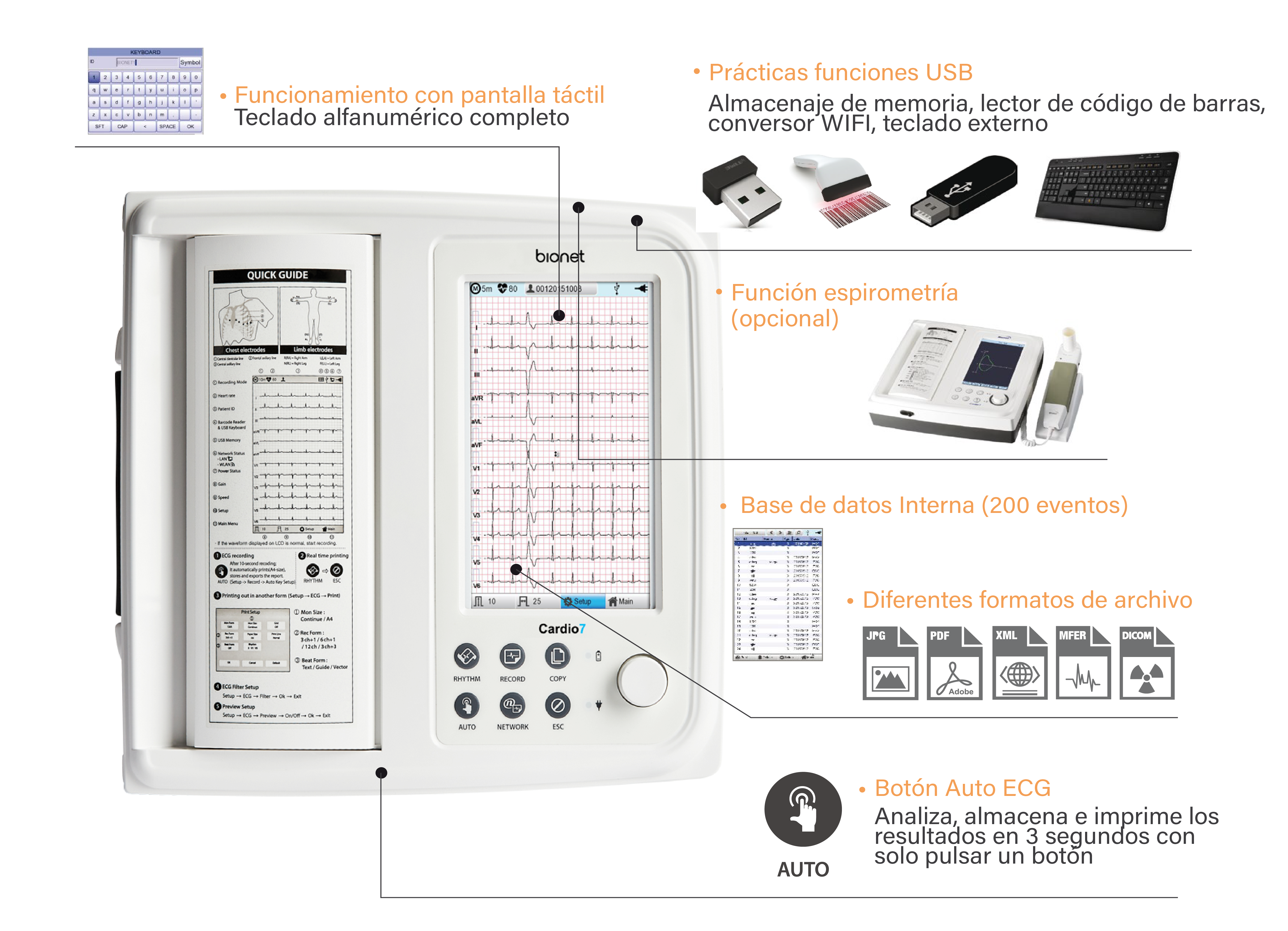 ECG INTERPRETATIVO BIONET CARDIO 7